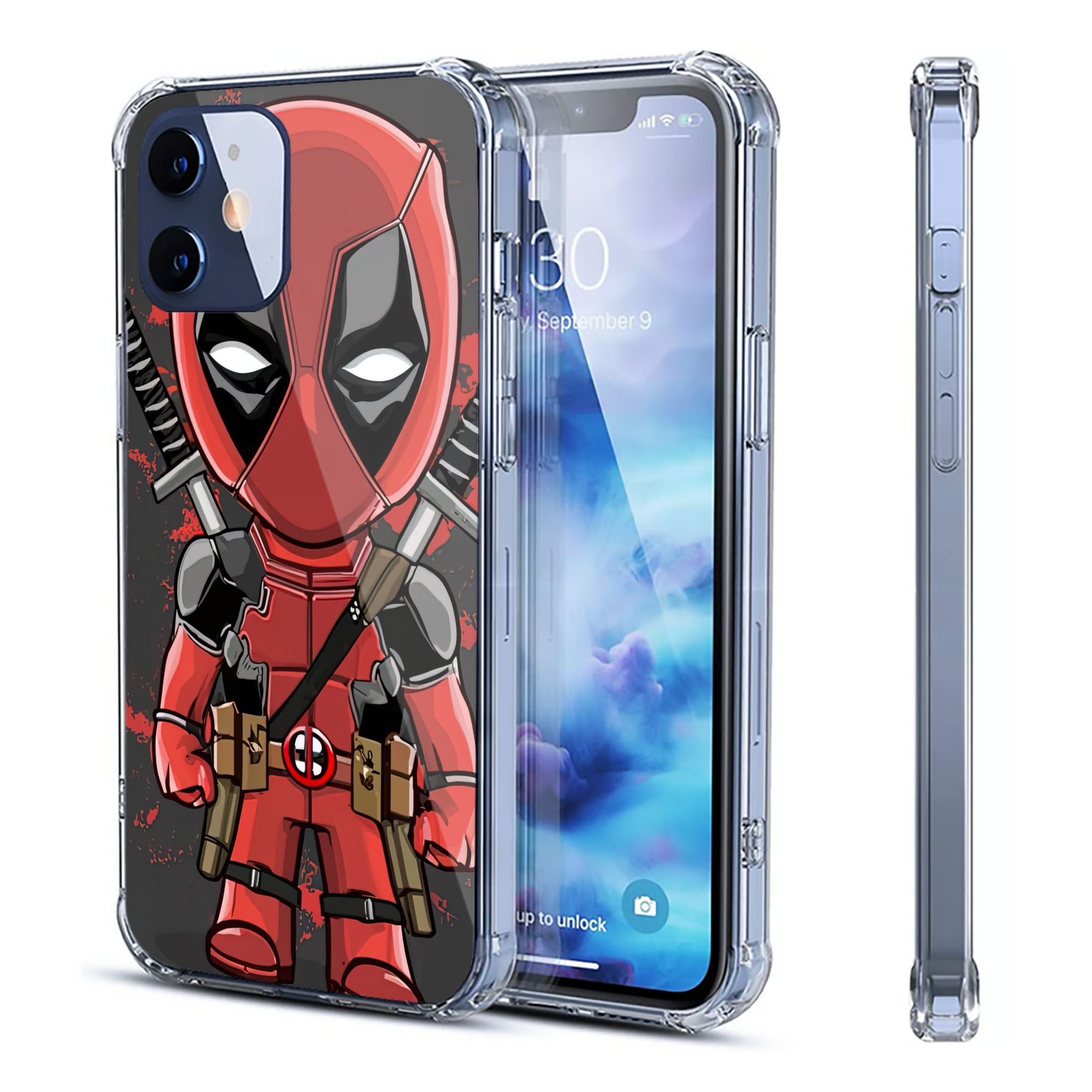 （画像用） Deadpool デッドプール 【iPhone 12シリーズ対応】透明スマホケース（クリアソフトケース）